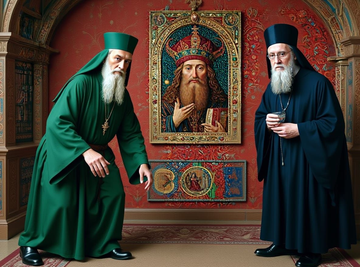 Saintly Encounter: Priests and a Portrait's Escape