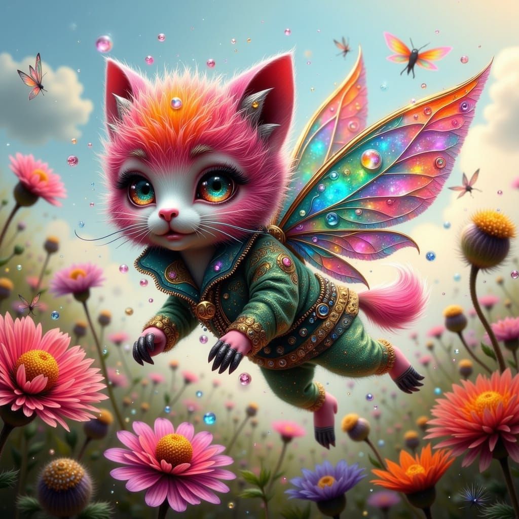 Enchanted Fairy Punk Fae in Whimsical Garden