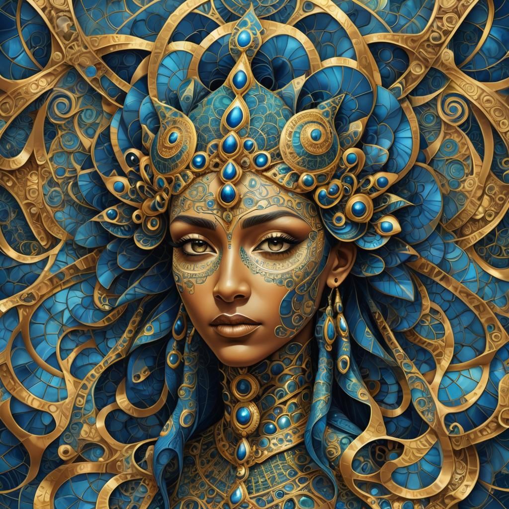 Abstract Fractal Portrait of Goa'uld Apophis