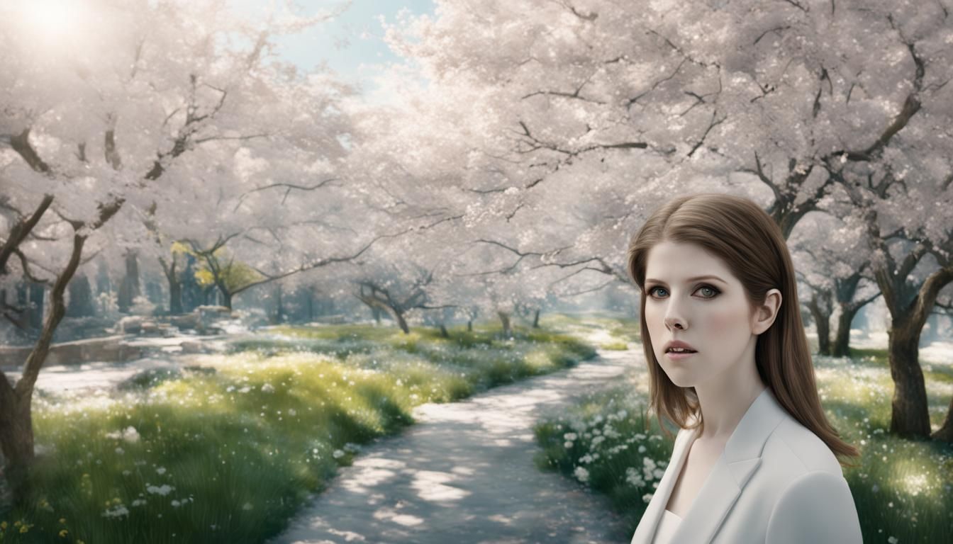 Anna Kendrick Portrait in Hyperrealistic Matte Painting