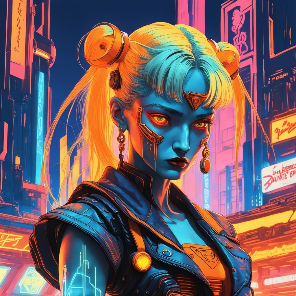 Sailor Venus Salvador Dali Cyberpunk