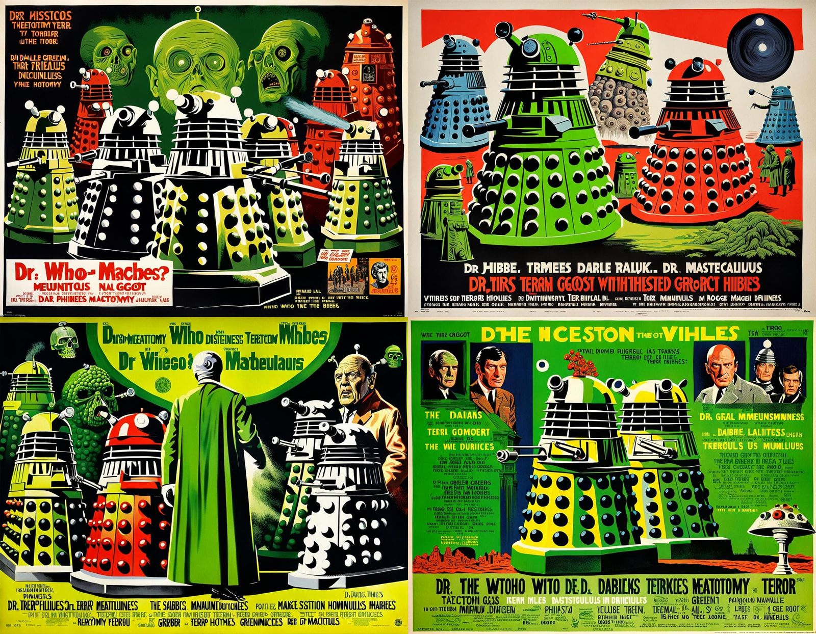 Dr. Who Daleks Movie Poster: 1960s Horror