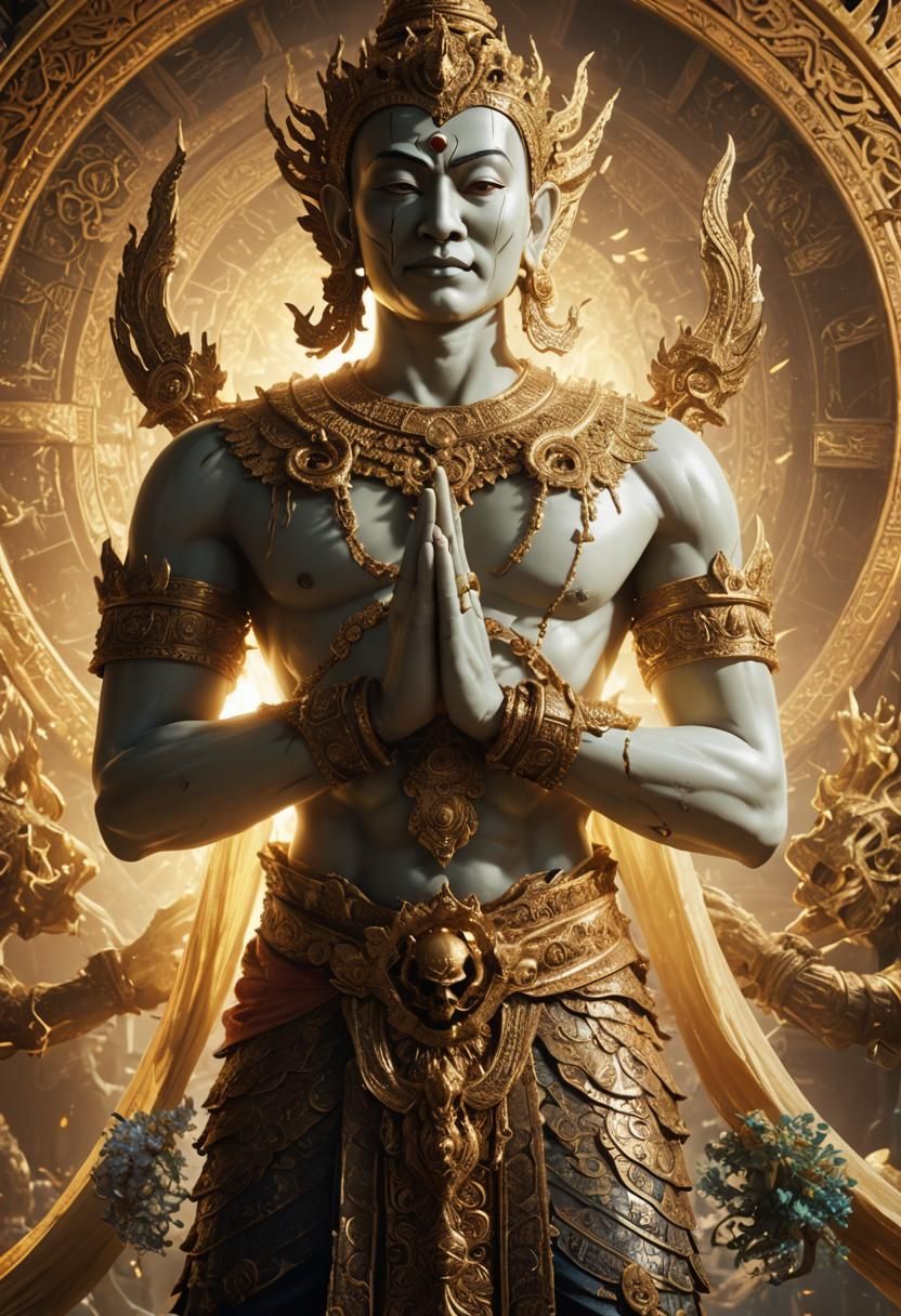 Phra Kanchaisri: Death God in Detailed Matte Painting