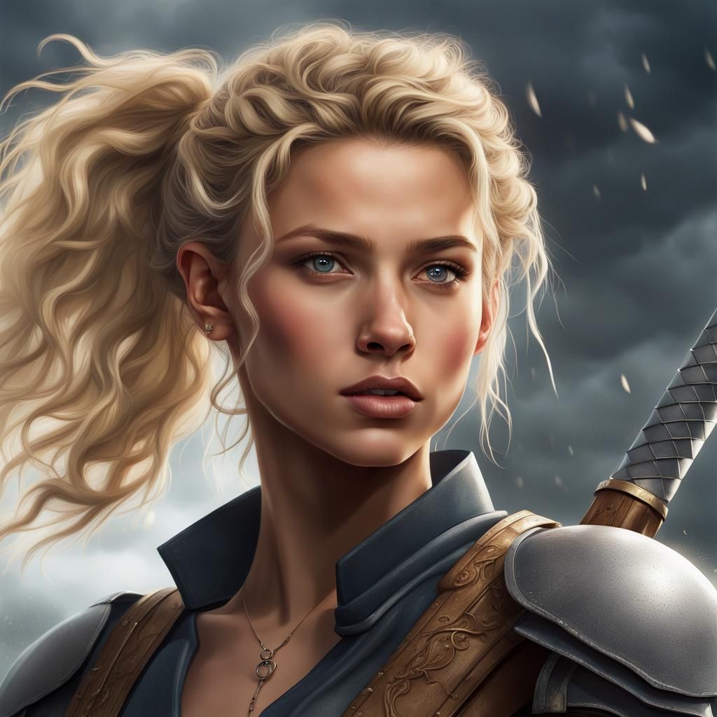 Fierce Demi-God Swordsman: Fantasy Concept Art