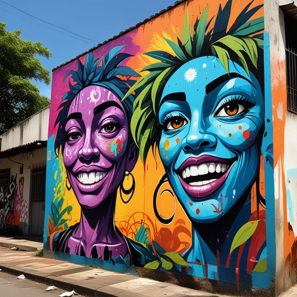 Vibrant Street Art in Chapada Diamantina, Brasil