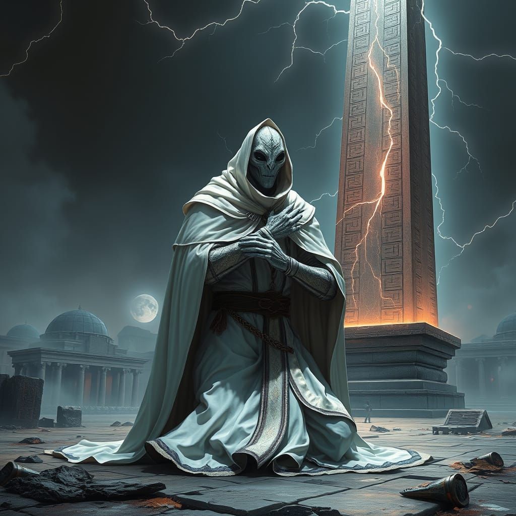 A lone Templar Knight abandoned