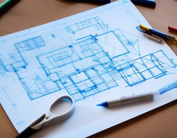 Detailed Blueprint of an Elaborate Treehouse Design