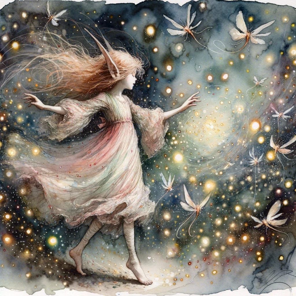 AI Generated Fantasy Elf Digital Rendering