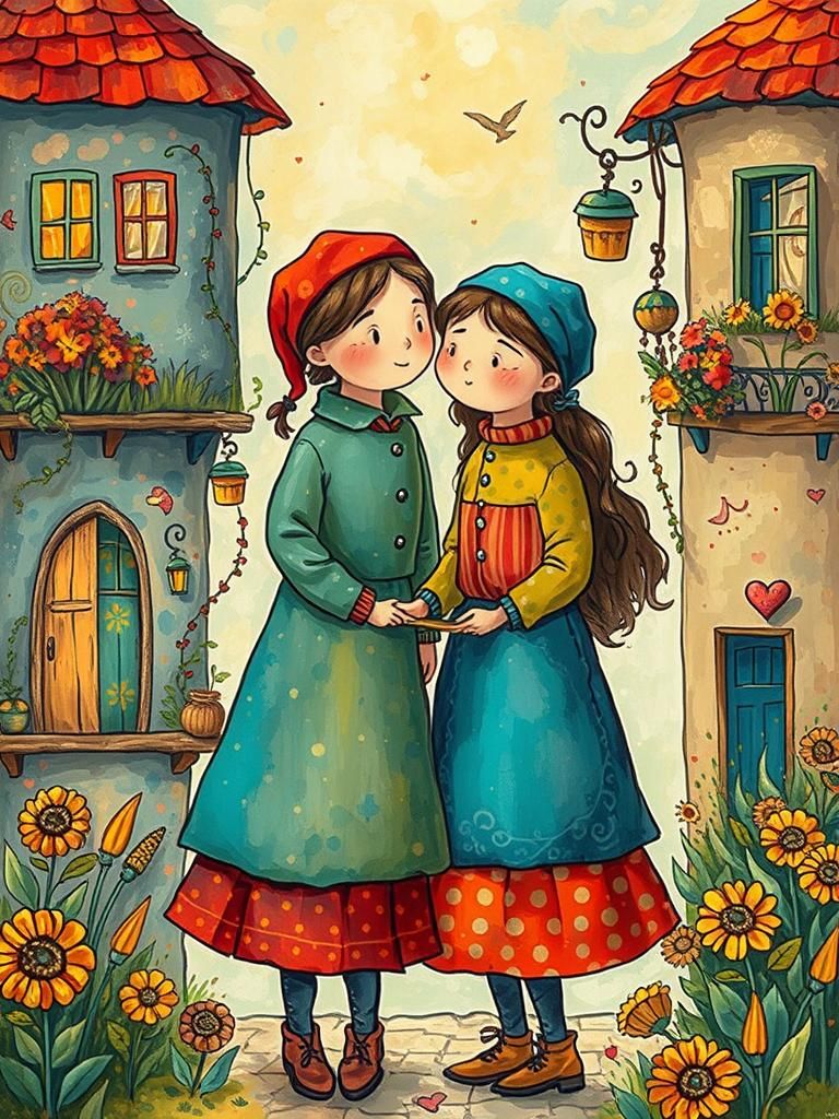 Enchanting Whimsical Scene in Storybook Illustration Style