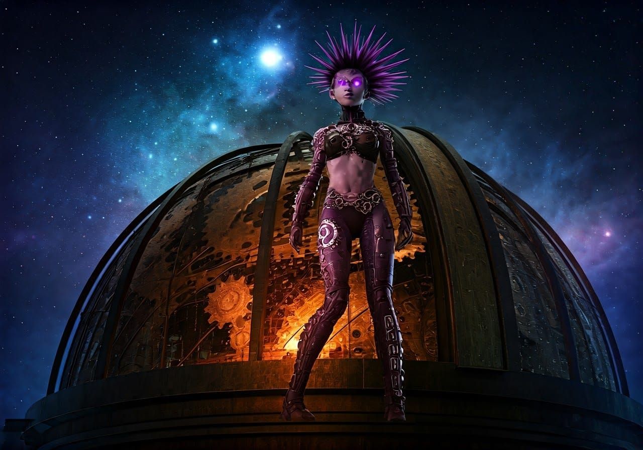 Dieselpunk Oracle on Steam-Powered Observatory