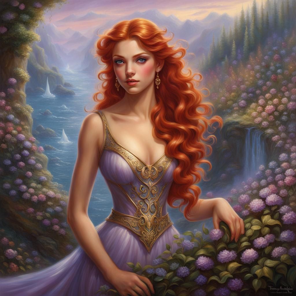 Ethereal Sea Elf Portrait in Fantasy Style
