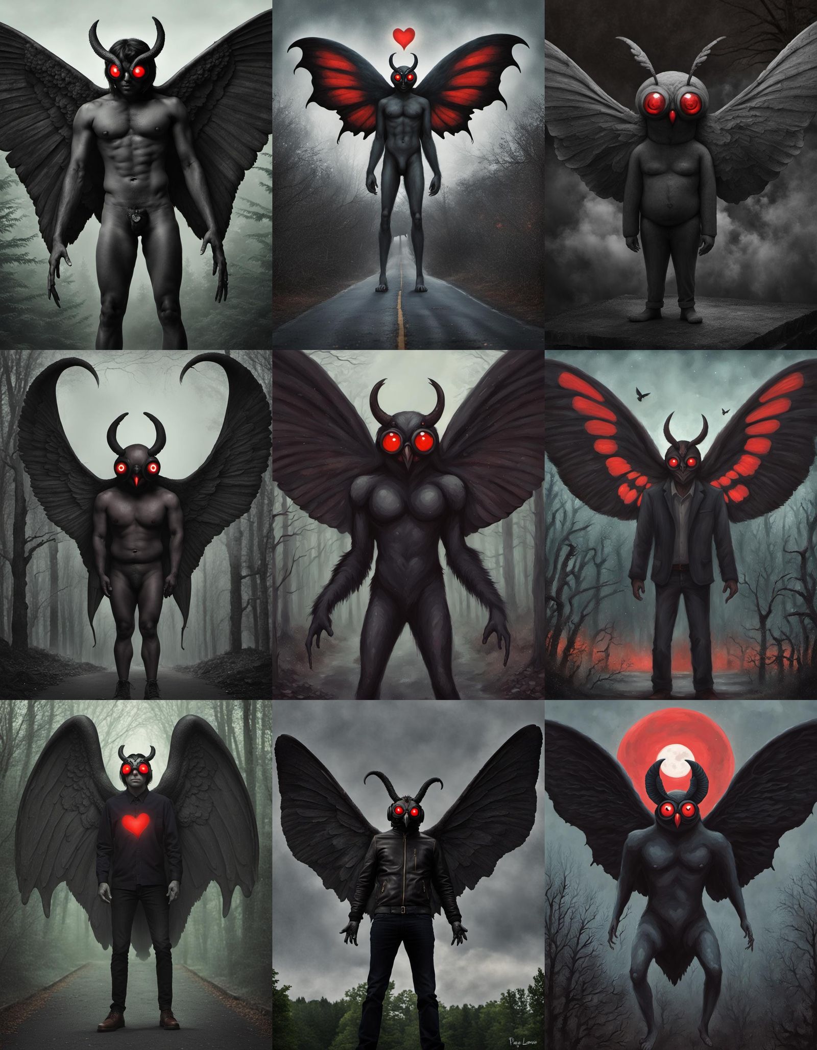 Stylized Mothman Illustration