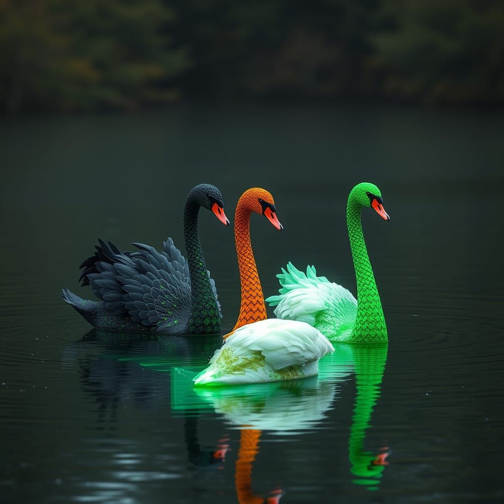 Digital Swans of Code on a Quantum Lake