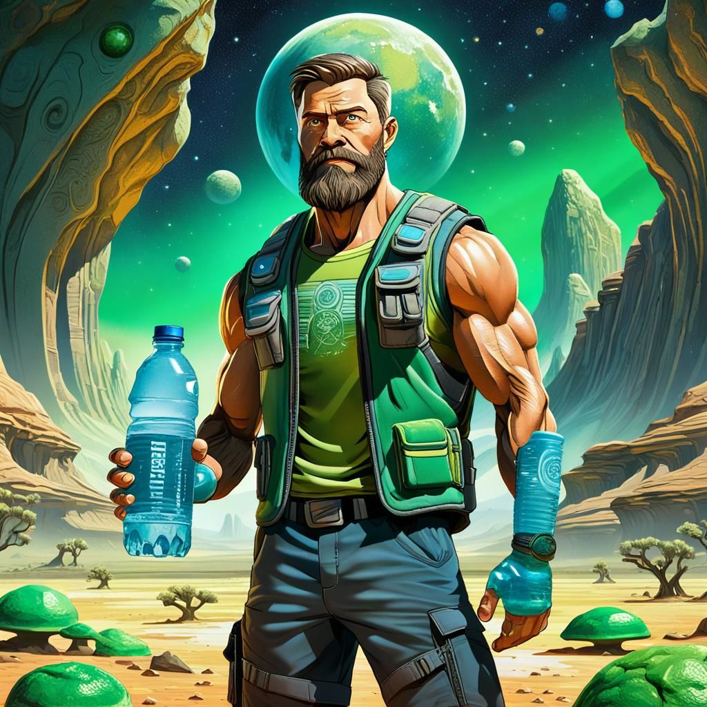 Water Fighter on Alien Planet in Pop-up Book