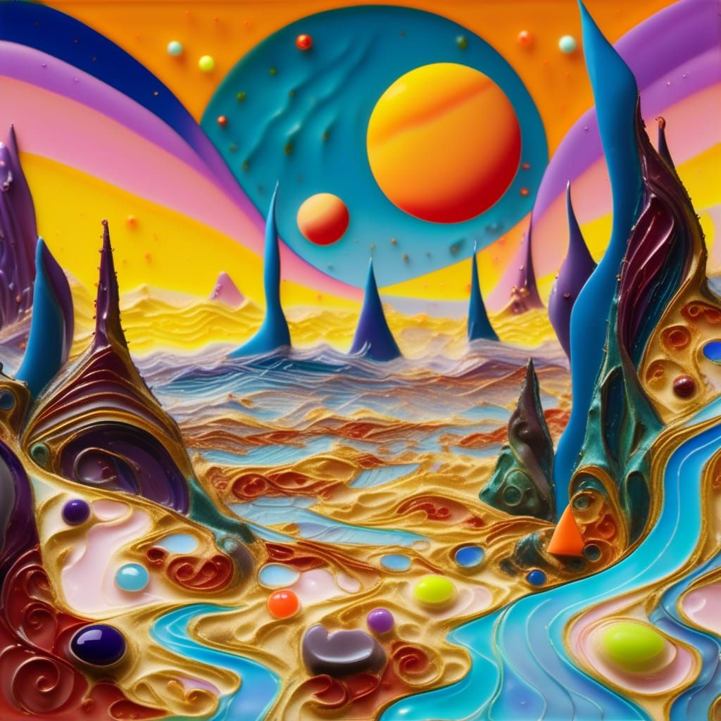 Under an otherworld sky