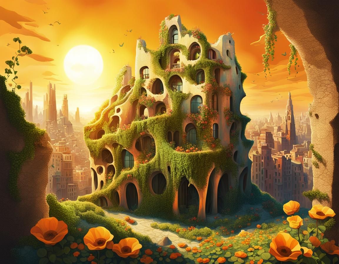 Surreal Cityscape Reclaimed by Nature