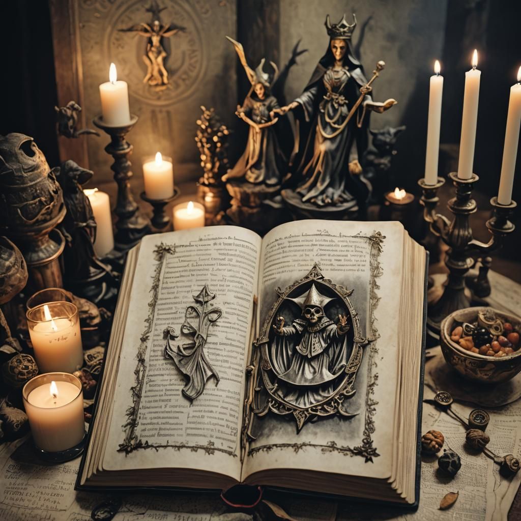 Witches Reading Malleus Maleficarum, Professional Photograph...