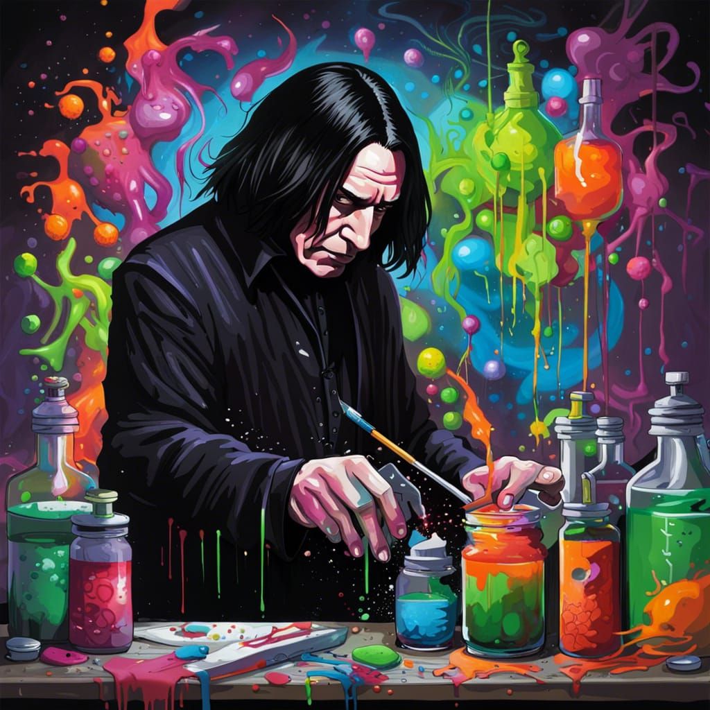 Snape's Laboratory: A Graffiti Art Potion Scene