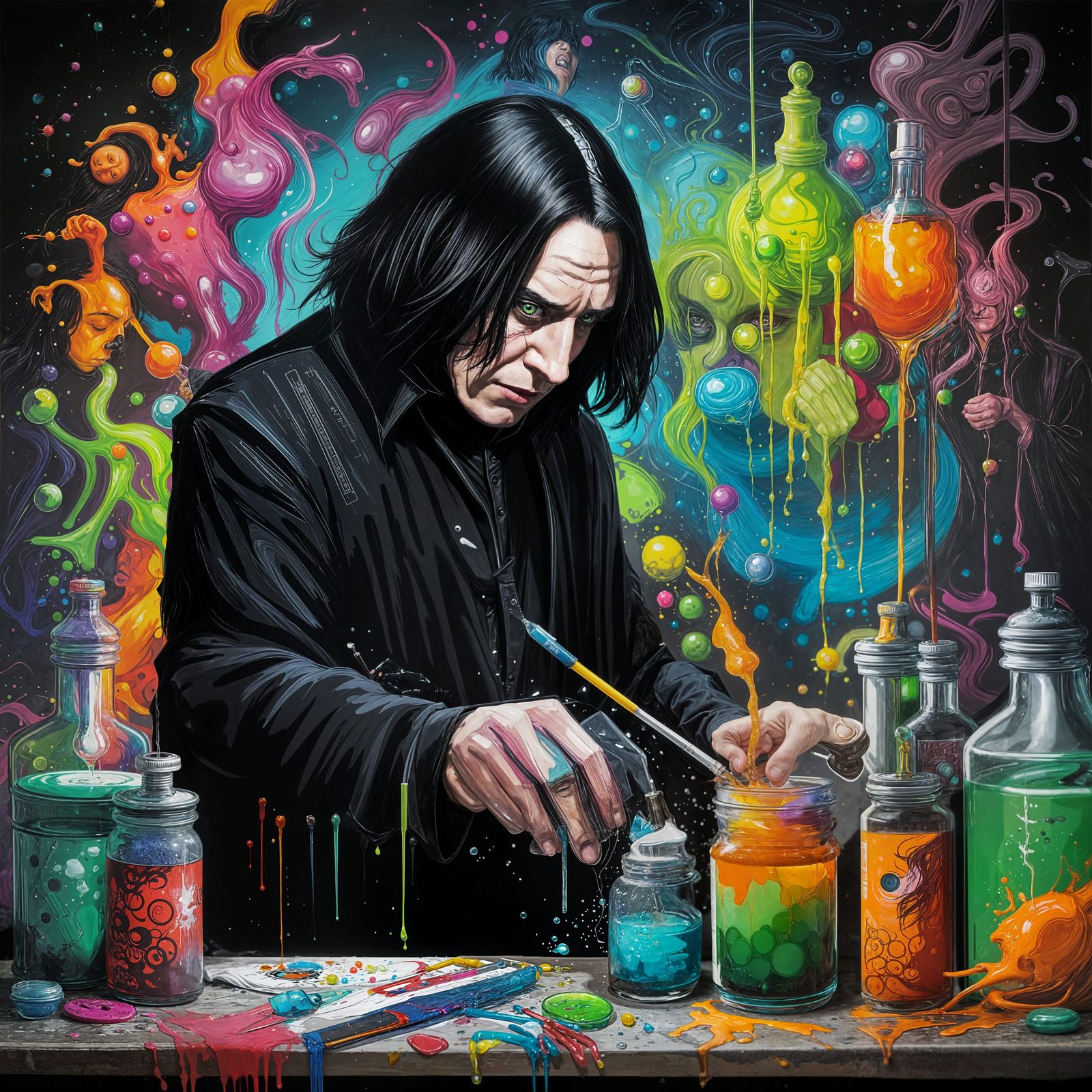 Snape's Laboratory: A Graffiti Art Potion Scene