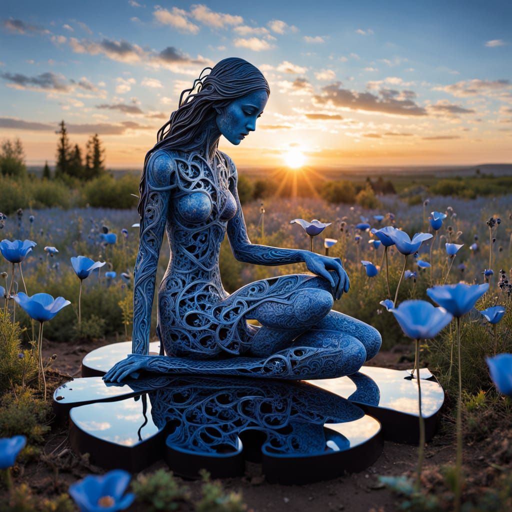 Surreal Bio Art Sculpture Celebrating Strength and Resilienc...