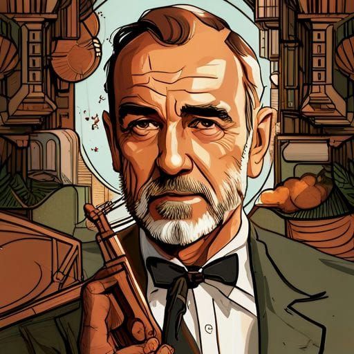Sean Connery as James Bond Portrait
