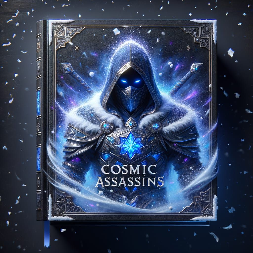 Epic Cosmic Ice Warrior in Stardust Storm