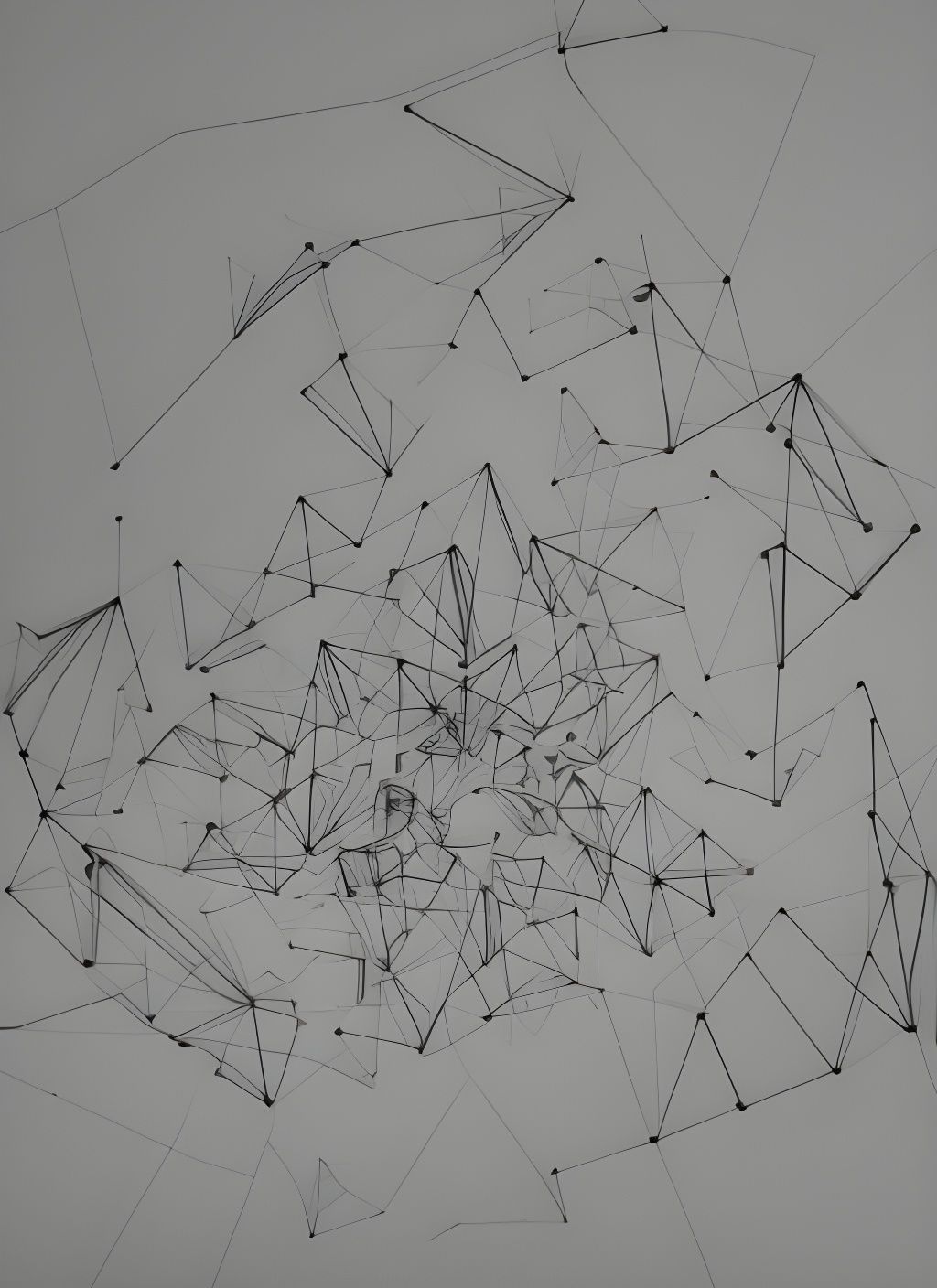 Chaotic 3D Music Graphic Score with Geometric Elements