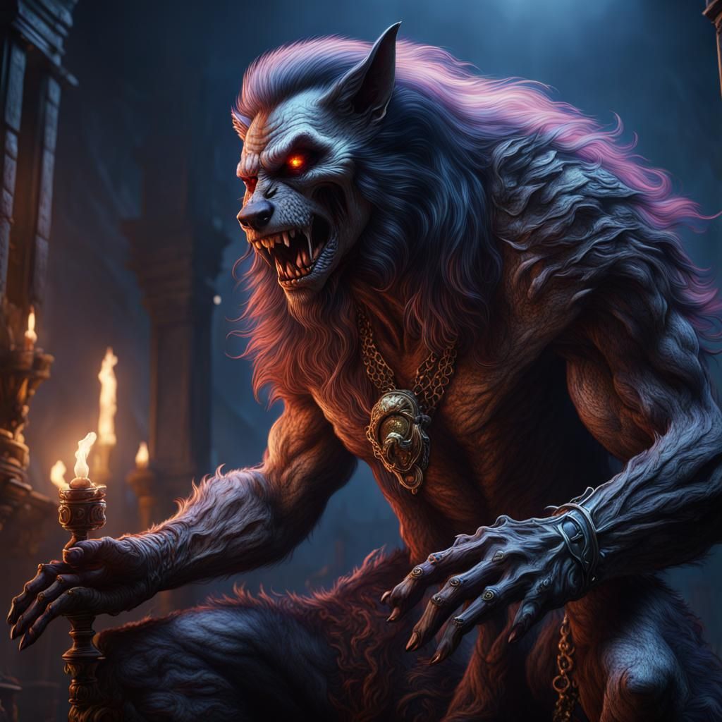 Ozzy Osbourne Werewolf Matte Painting in 8K