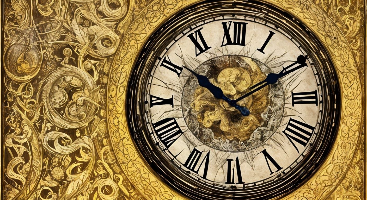 Enchanting Magical Clock with Runes and Elegant Designs