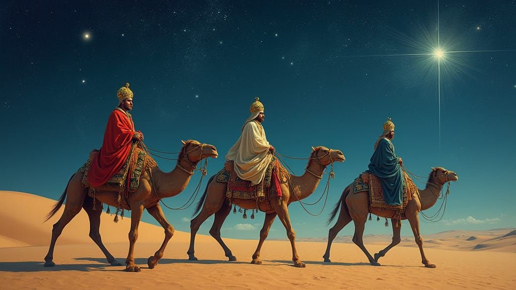 Persian Kings Under Starry Desert Skies