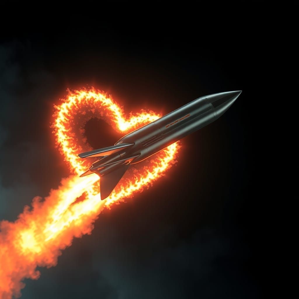 Rocket Launch Creates Heart in the Sky