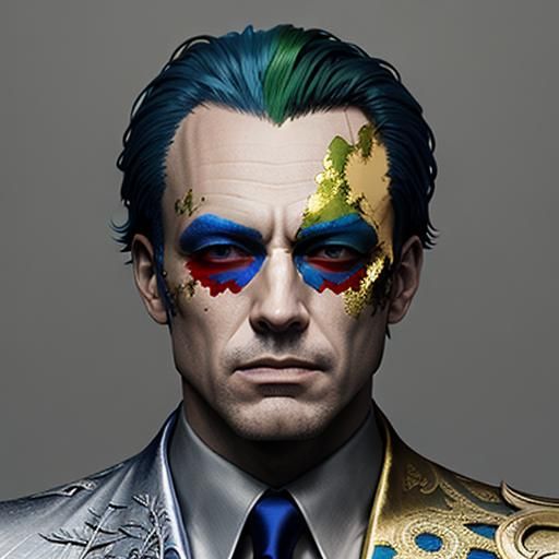 Abstract Image Featuring Red, Green, and Gold