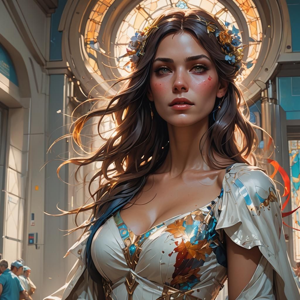 Ethereal Spirit Emerges in Hospital Portrait