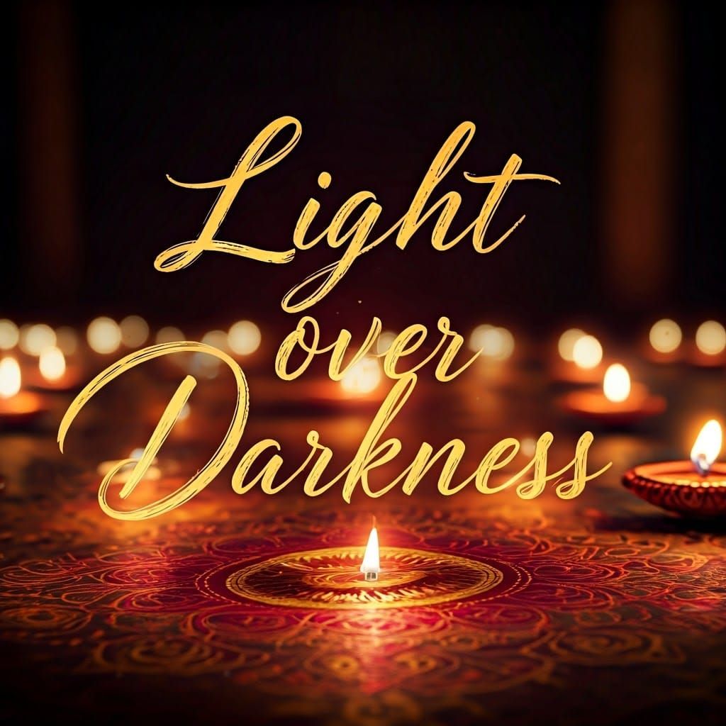 Diwali Festival of Lights: Watercolor Street Scene