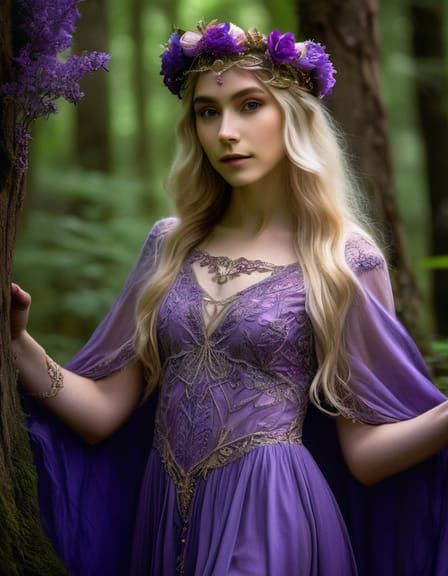 Enchanting Elven Maiden in a Fantasy Setting