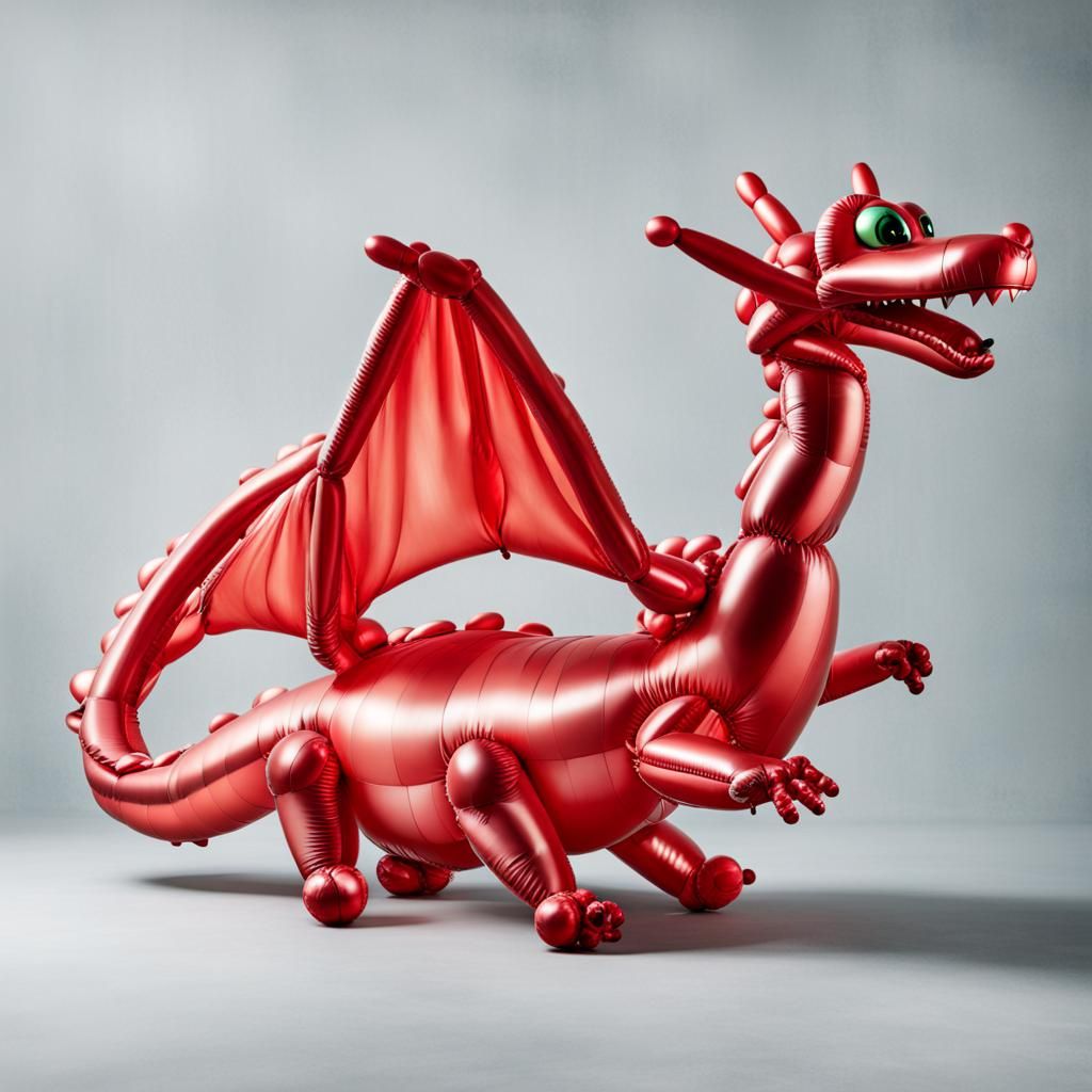 Whimsical Balloon Animal Dragon