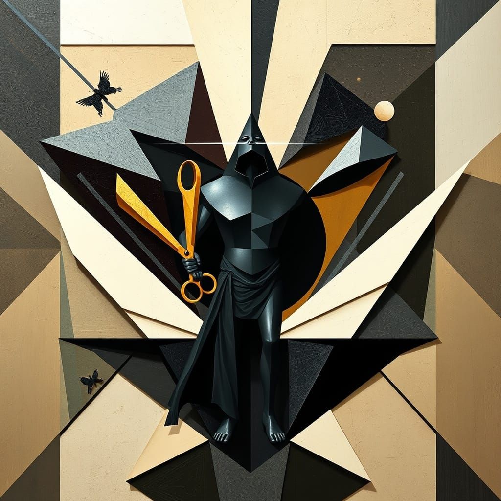 Cubist Atom Fission with Golden Scissors