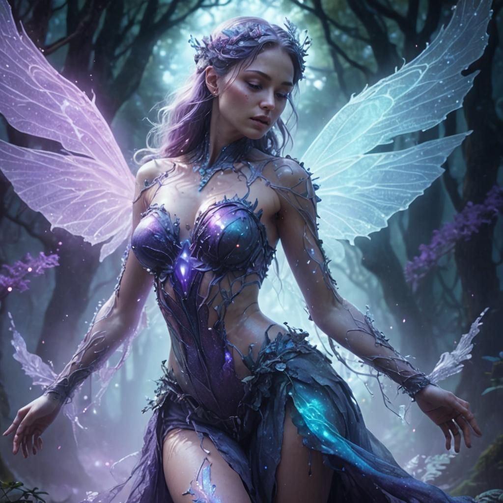 Mystical Forest: Surreal Metamorphosis in Dreamlike Setting