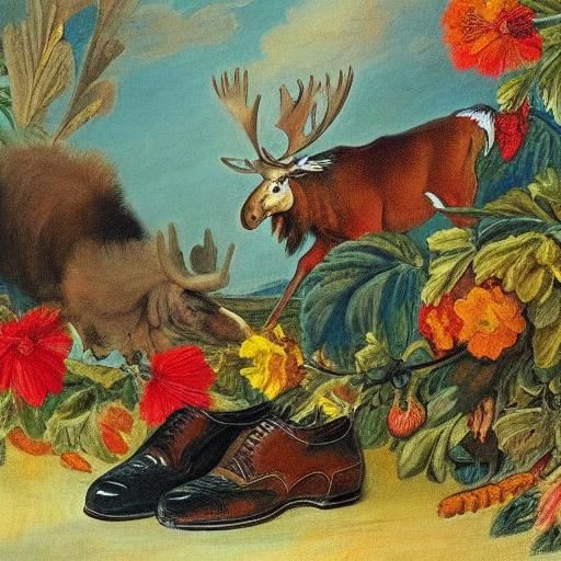 Moose Drinks Wine: A Whimsical Artistic Rendition