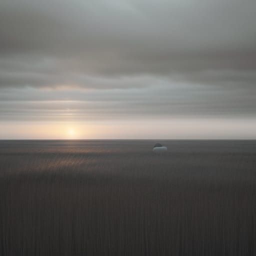 Moody Cinematic Figure in Monochromatic Colors