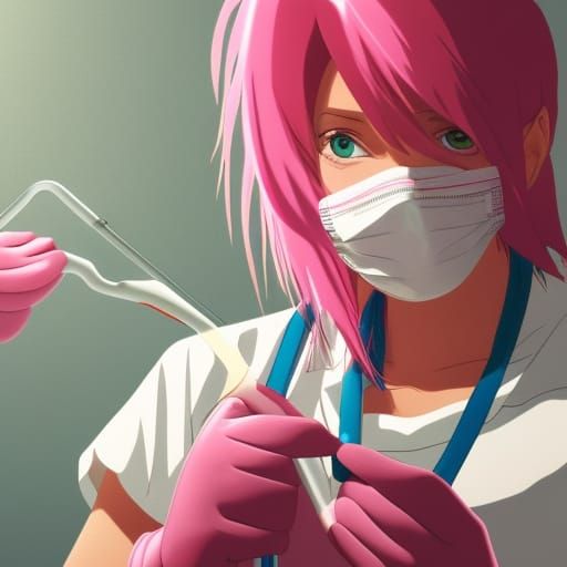 Female Dentist Illustration in Anime Style