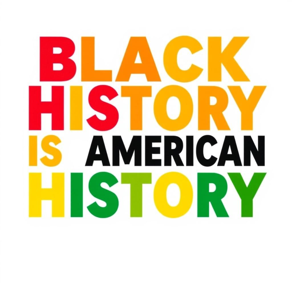 Celebratory Typography Honoring Black History and American I...