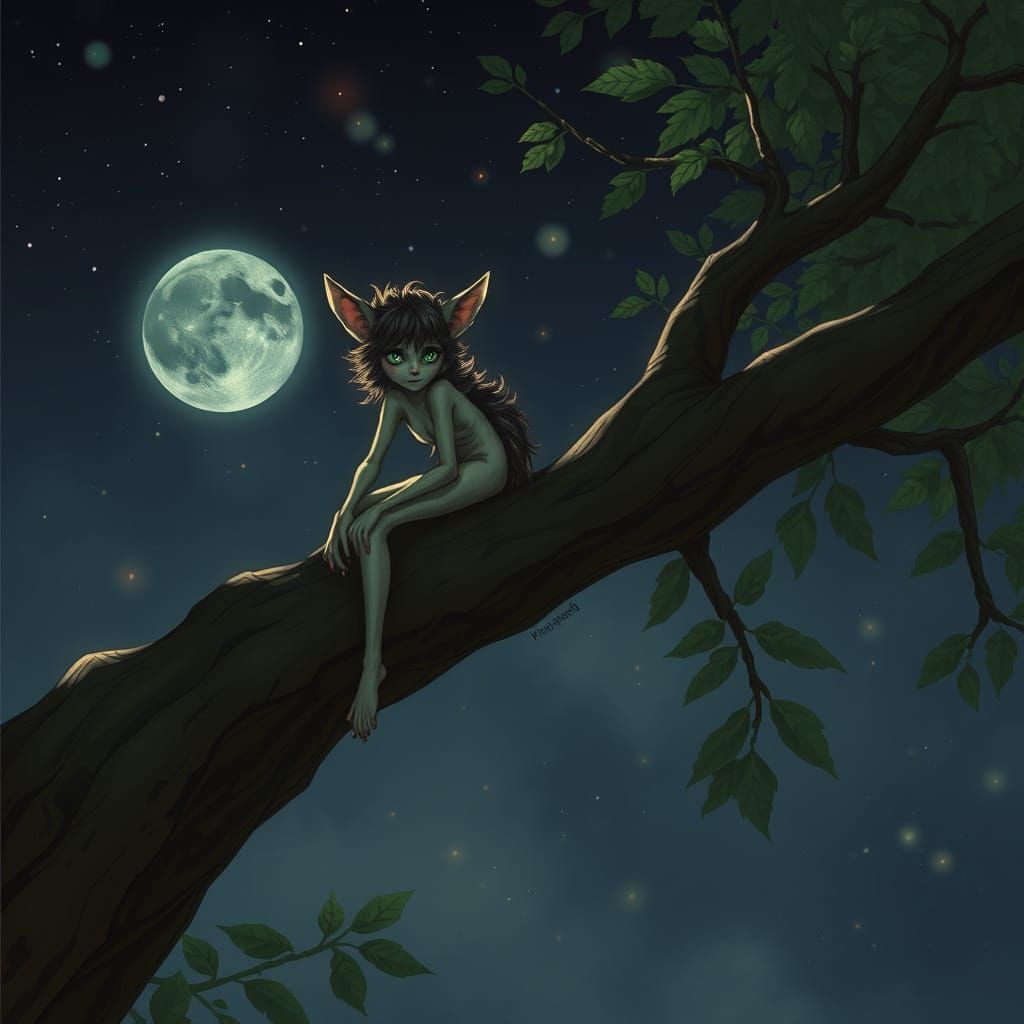 Enchanting Fey on Forest Branch