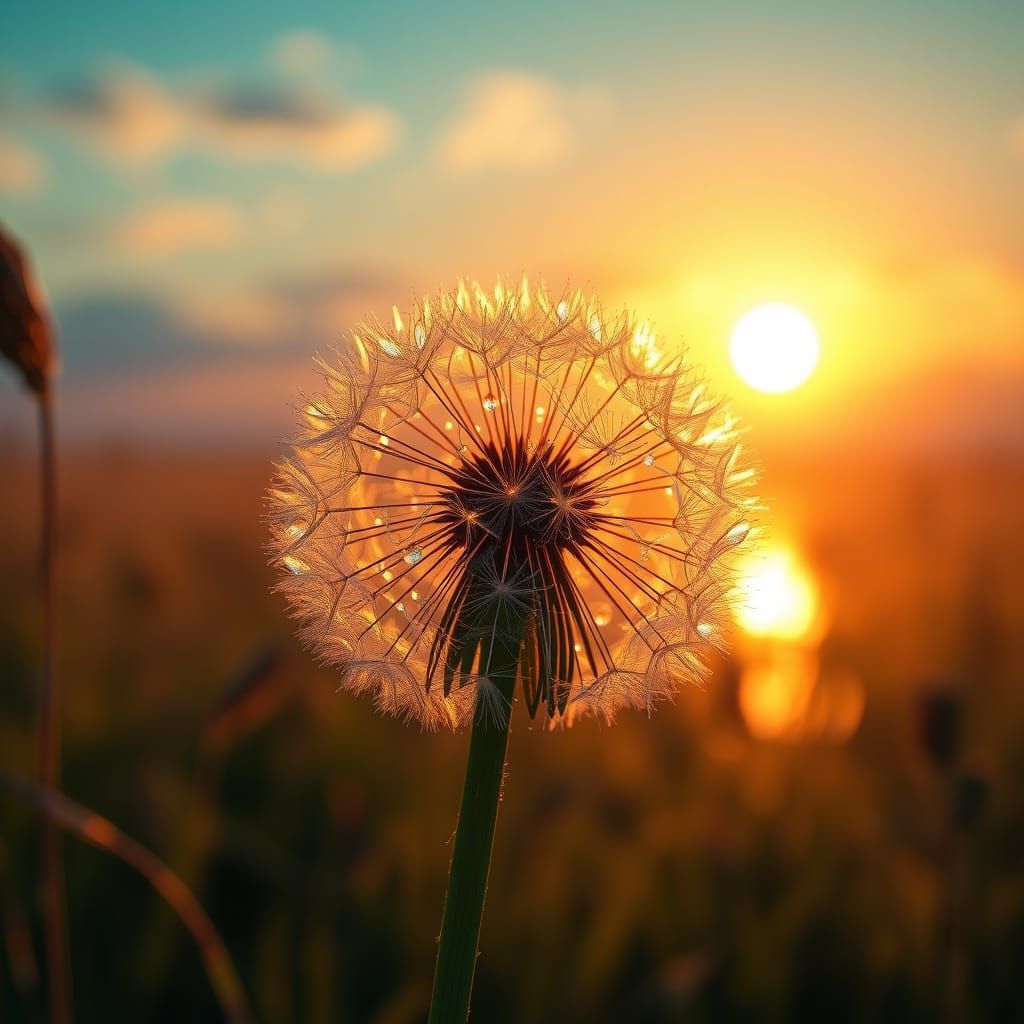Dazzling Sunrise Dandelion Blooms in Vibrant Hues
