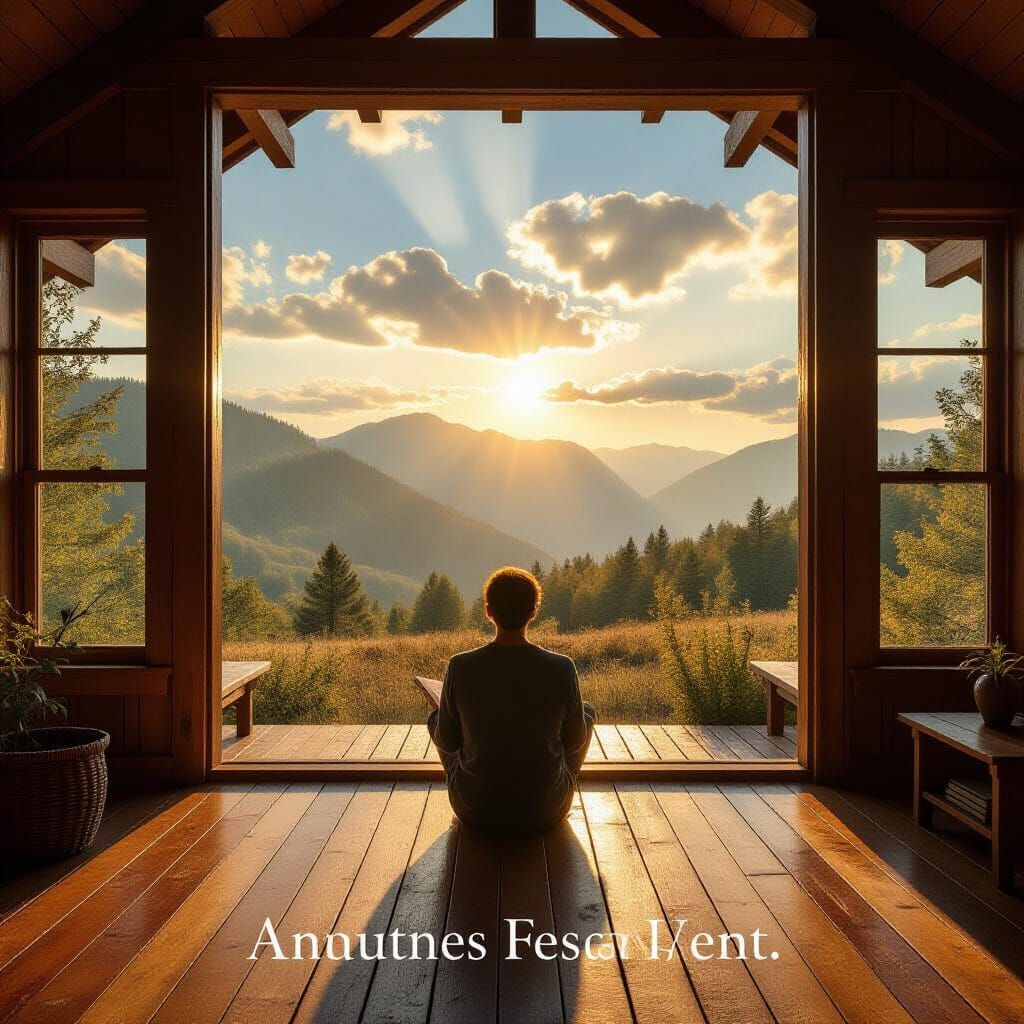 Cinematic Wooden House Scene in Natural Light