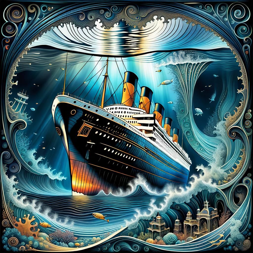 Titanic Wreckage: Abstract Ethereal Fantasy