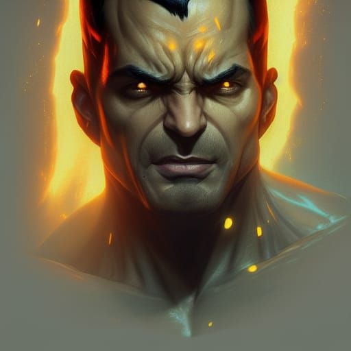 Hyperdetailed Portrait of Black Adam in Striking Lighting