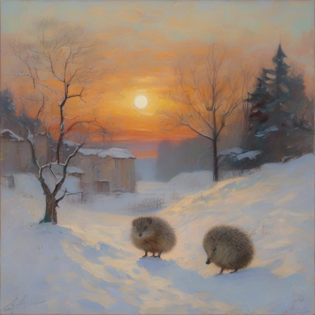 Majestic Hedgehog in Winter Kingdom Glory