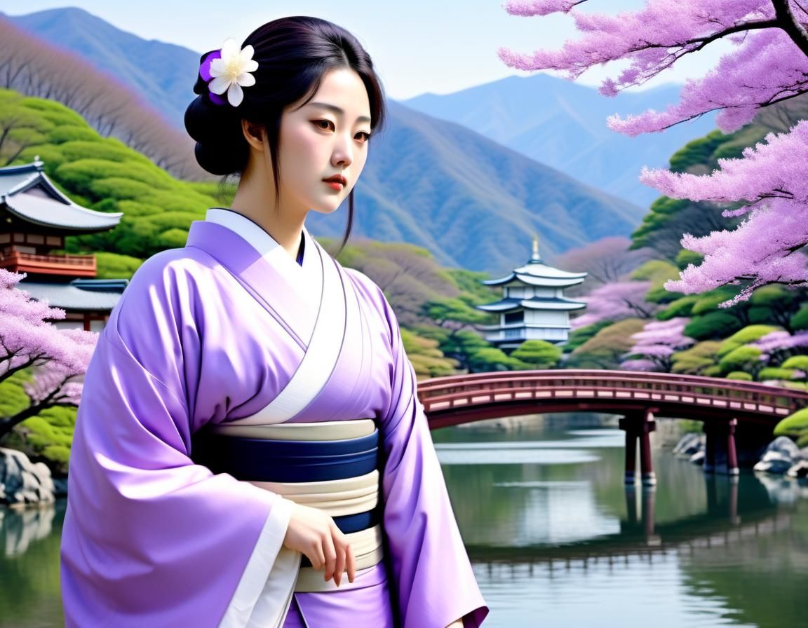 Moa Kikuchi as Princess Murasaki in Lilac Kimono