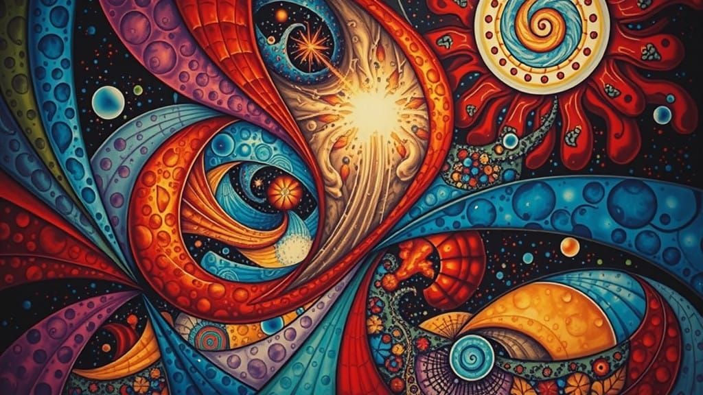 Ethereal Cosmic Vortex in Vibrant Plasma Colors